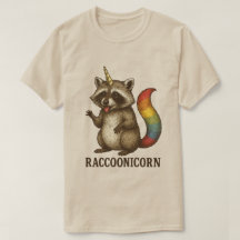 Vintage Raccoonicorn | Regenboogstaart Wasbeer Een