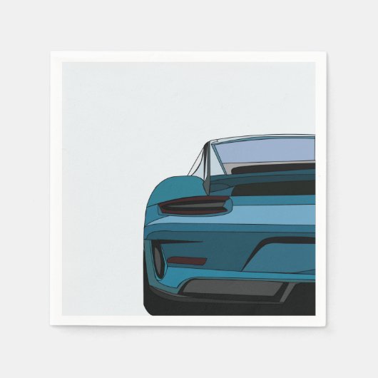 Vintage Race Car Birthday Party Servet (Voorkant)