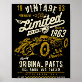 Vintage Race Car Design  Poster (Voorkant)