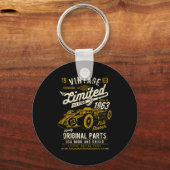 Vintage Race Car Design Sleutelhanger (Voorkant)