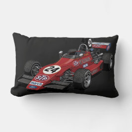 Vintage raceauto en turbo slakken lendenkussen | F Kussen