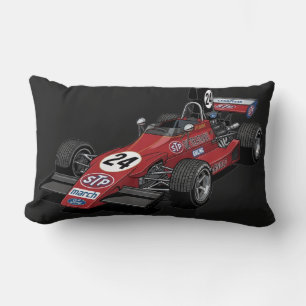 Vintage raceauto en turbo slakken lendenkussen   F Kussen