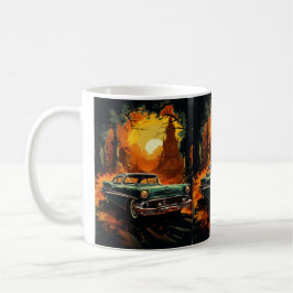 Vintage Racer Zonsondergang Koffiemok
