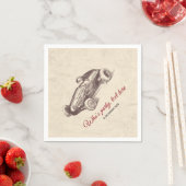 vintage, racewagen, Cocktail Paper Napkins Servet (Insitu)