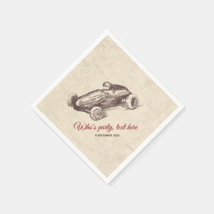 vintage, racewagen, Cocktail Paper Napkins Servet