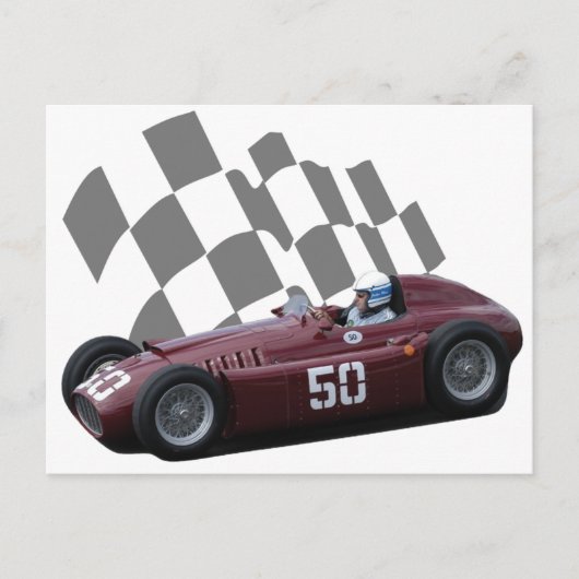 Vintage Racing Car Post Card 8 Briefkaart (Voorkant)