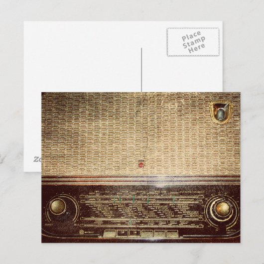 Vintage radio briefkaart (Voorkant / Achterkant)