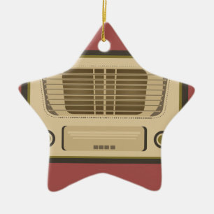 Vintage Radio Keramisch Ornament