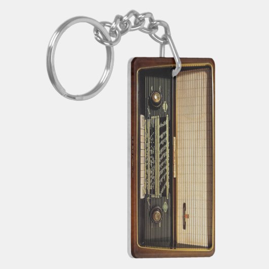 Vintage Radio Sleutelhanger (Voorkant Links)