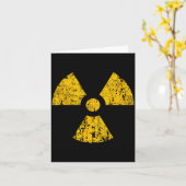 Vintage Radioactief Symbool Grappig Halloween Kaart (Gele Bloem)
