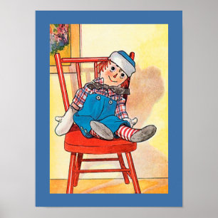 Vintage RAGGEDY ANDY Afbeelding Poster