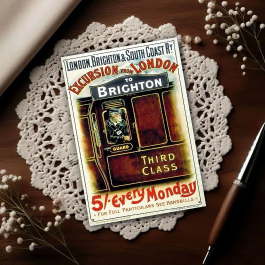 Vintage Rail Excursion Advertising Briefkaart