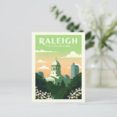 Vintage Raleigh North Carolina Briefkaart (Staand voorkant)