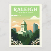 Vintage Raleigh North Carolina Briefkaart (Voorkant)