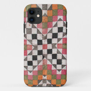 Vintage Ralli Quilt Sinaasappel iPhone 11 Hoesje