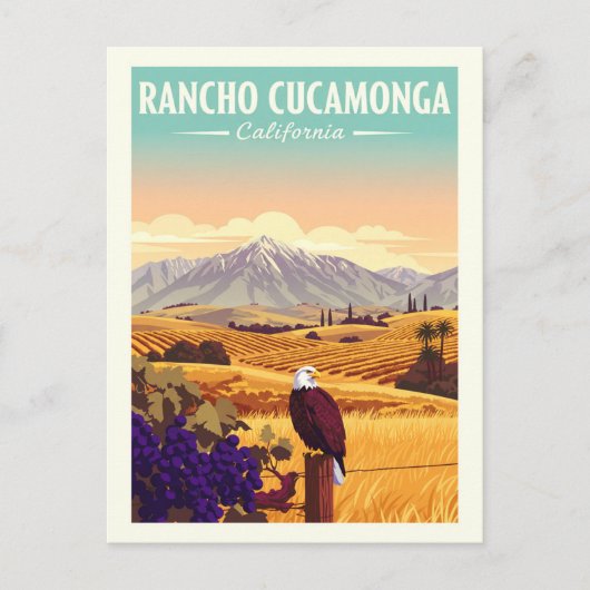 Vintage Rancho Cucamonga California Briefkaart (Voorkant)