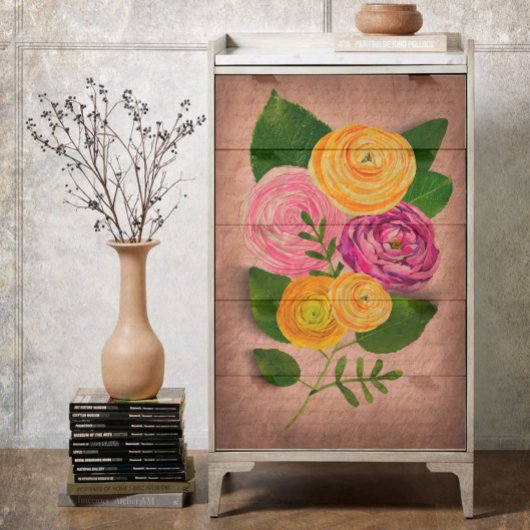 Vintage Ranunculus Bouqet Tissuepapier