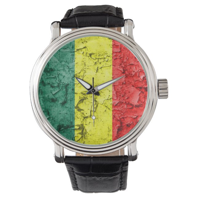 Vintage rasta horloge (Voorkant)