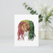 Vintage Rasta Reggae Lion Briefkaart (Staand voorkant)