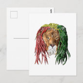 Vintage Rasta Reggae Lion Briefkaart (Voorkant / Achterkant)