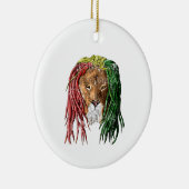 Vintage Rasta Reggae Lion Keramisch Ornament (Rechts)