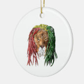 Vintage Rasta Reggae Lion Keramisch Ornament (Links)