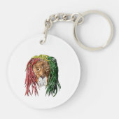 Vintage Rasta Reggae Lion Sleutelhanger (Achterkant)