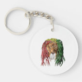 Vintage Rasta Reggae Lion Sleutelhanger (Voorkant)