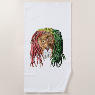 Vintage Rasta Reggae Lion Strandlaken