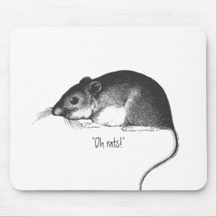 vintage rat muis retro stijl chic muismat