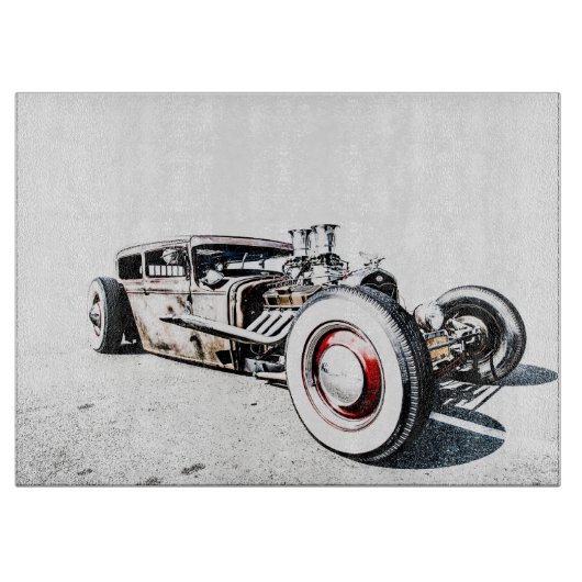Vintage Rat Rod Snijplanken (Voorkant)
