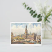 Vintage Rathaus Hamburg Germany Briefkaart (Staand voorkant)