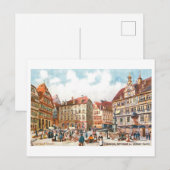 Vintage Rathaus Tubingen Germany Briefkaart (Voorkant / Achterkant)