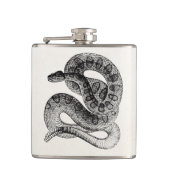 Vintage Rattlesnake Reptile Snake Sjabloon Heupfles (Voorkant)