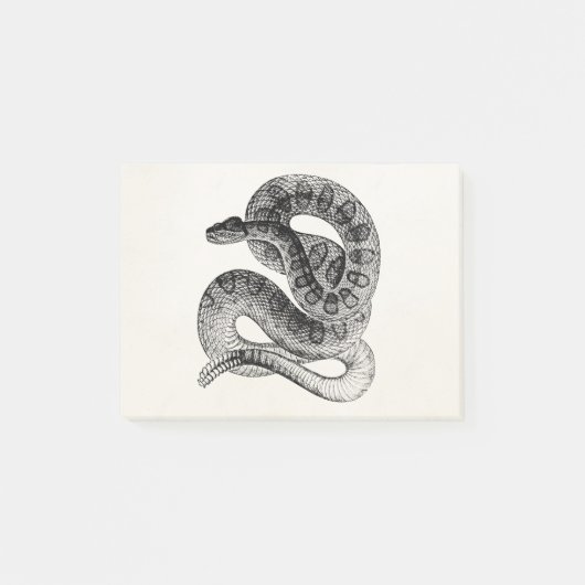 Vintage Rattlesnake Reptile Snake Sjabloon Post-it® Notes (Voorkant)