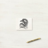 Vintage Rattlesnake Reptile Snake Sjabloon Post-it® Notes (Op bureau)