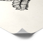 Vintage Rattlesnake Reptile Snake Sjabloon Poster (Hoek)