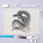 Vintage Rattlesnake Reptile Snake Sjabloon Tissuepapier (Craft)