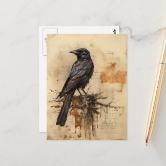 Vintage Raven Briefkaart