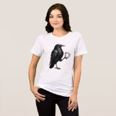 Vintage Raven Koffie  Tri-Blend Shirt (Voorkant volledig)