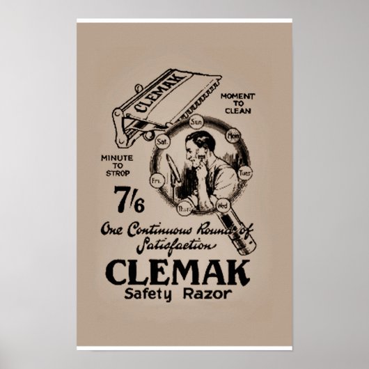 Vintage Razor Poster (Voorkant)