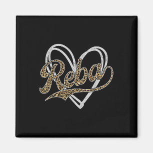 Vintage Reba naam retro stijl 70s 80s eerste voor Magneet