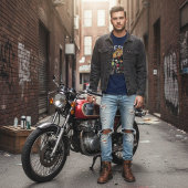 Vintage Rebel Biker Dog T-Shirt