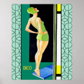 Vintage (reclame) Art Deco Diver Poster (Voorkant)