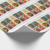 Vintage reclameetiketten cadeaupapier (Hoek)