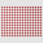 Vintage Red and Cream Gingham Plaid Tissuepapier (Voorkant)