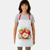 Vintage Red Apple Kitchen Apron Schort (Insitu)
