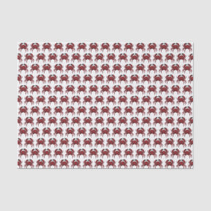 Vintage Red Black Crab #1 Tekening Tissuepapier