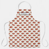 Vintage Red Black Crab #2 Tekening Schort (Voorkant)