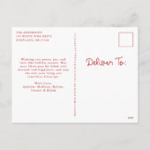 Vintage Red Bow Christmas Photo Feestdagenkaart (Achterkant)